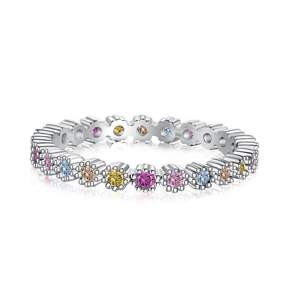 <MAGIC>Exquisite Colorful Round Cut Party Ring